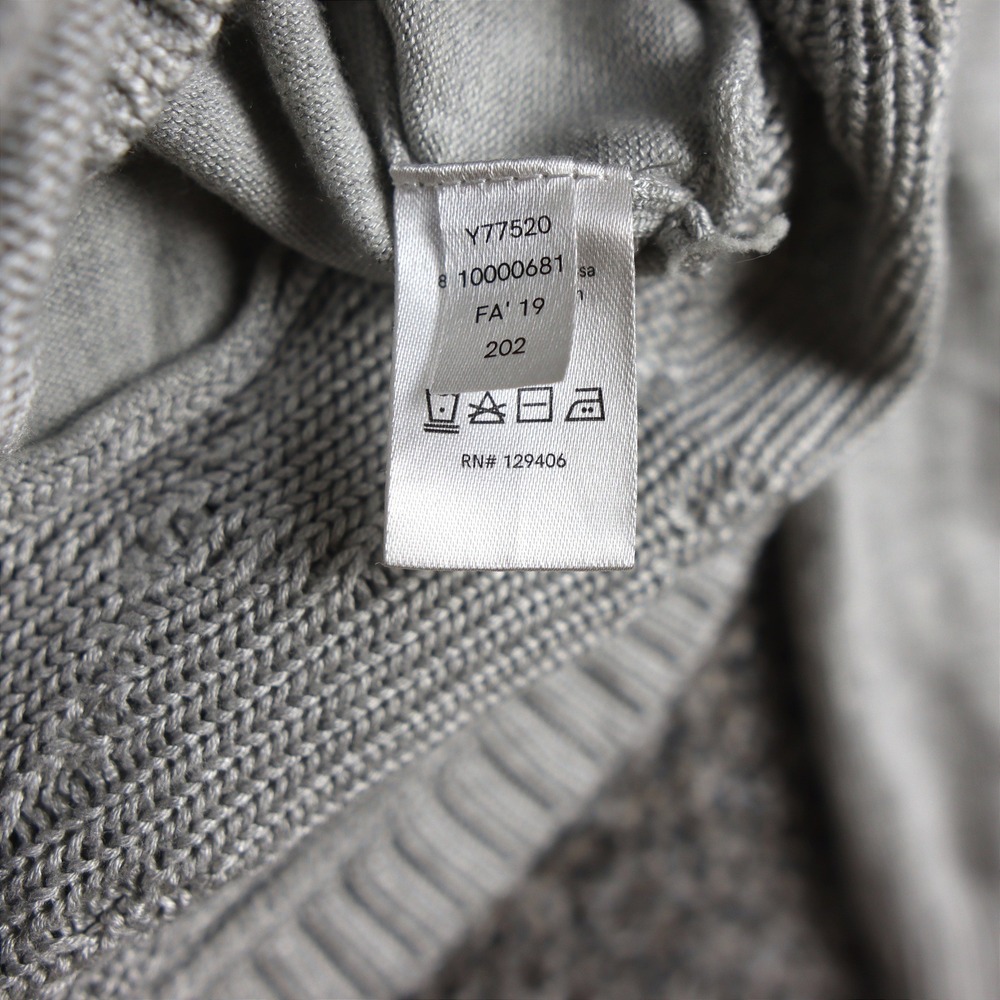 Vtinage Y2K Venus Women's Gray Knit Sweater Cowl Neck Asymmetrical Hem Size Sm - Picture 4 of 5
